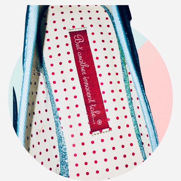 BAIT Size 10 Sky blue glittery bling flats - Picture 4 of 9